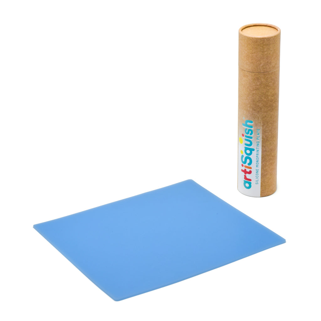 artiSquish Silikon Baskı Plakası - Dikdörtgen Mavi - 12x14 Inch / 30x35 cm